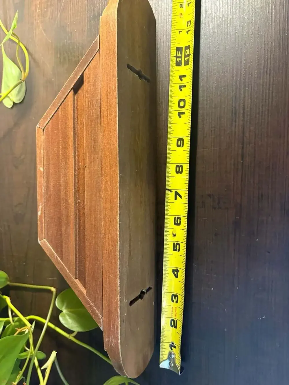 Vintage Mid-Century Modern Wooden Spindle Wall Shelf